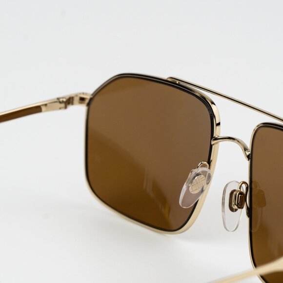 Burberry Sunglasses Light Gold Brown Polarized Rectangular BE3130 110983 NEW - Picture 6 of 9